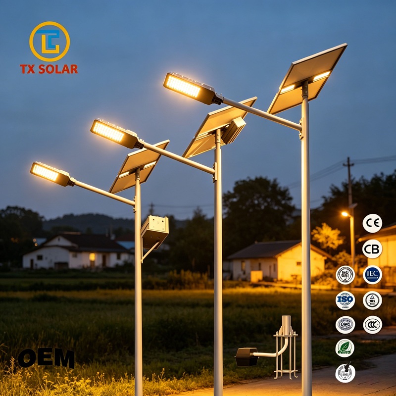 CE RoHS Certified Split Solar Street Light Outdoor Heavy Duty Solar Energy System Lamp for Highway Tender Project