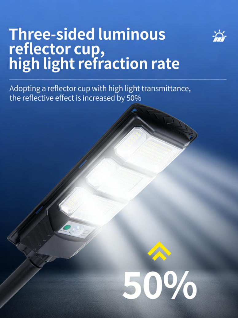 300W Solar Street Light Easy to Install Solar Powered LED Street Lamp for Street Road Park Garden Villa Community Commercial Plaza Lighting