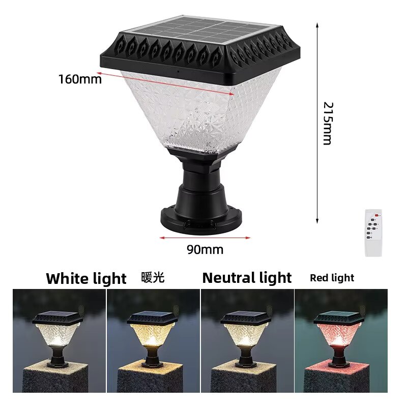 LED Solar Ground Insert Light Garden Villa Post Lamp, Outdoor Waterproof Fence Gate Courtyard Wall Landscape Light