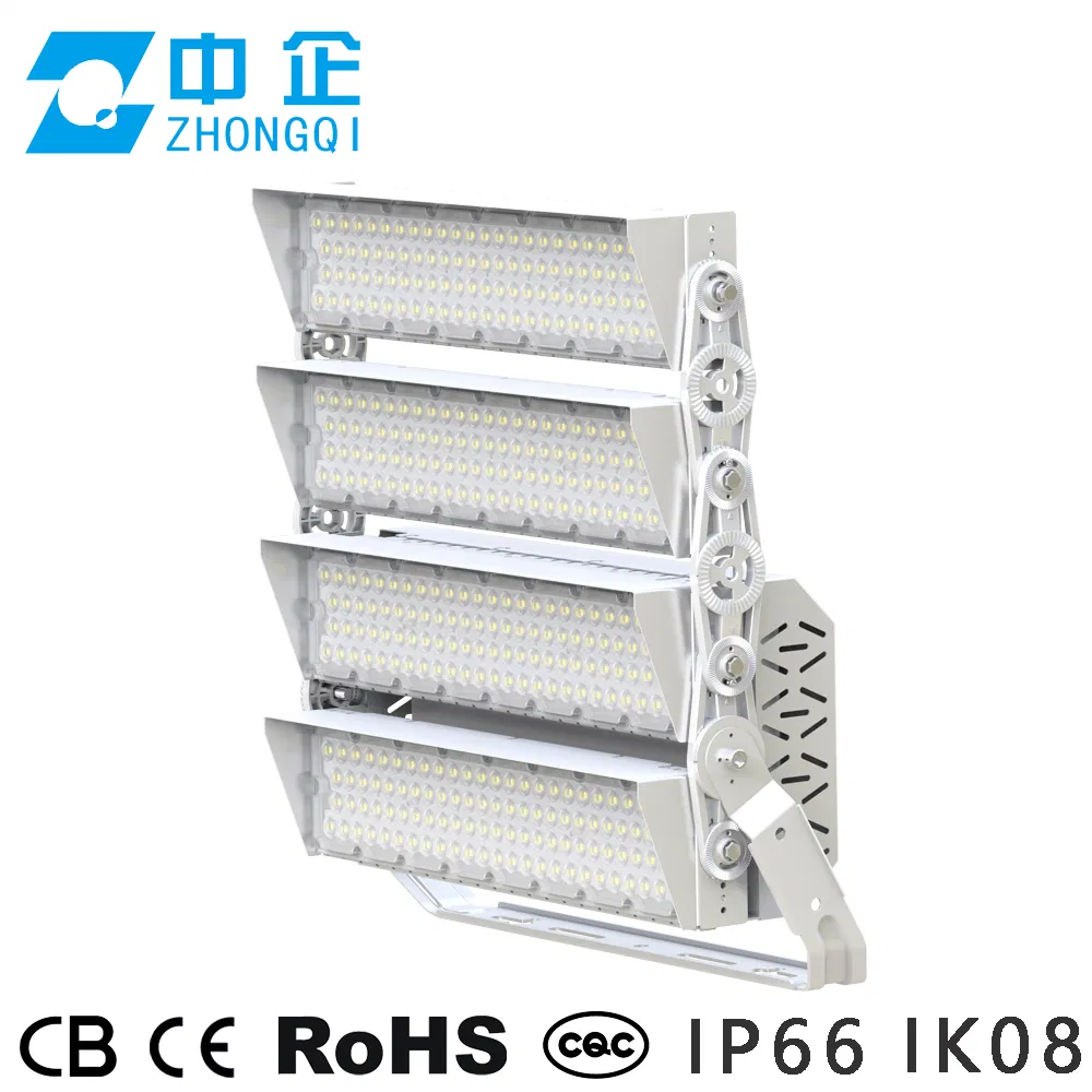 LED Flood Light IP66 190lm/W 4000K Ik08 High Mast Lamp60W Solar-Power-System Toolless High Lumen Anti-Glare