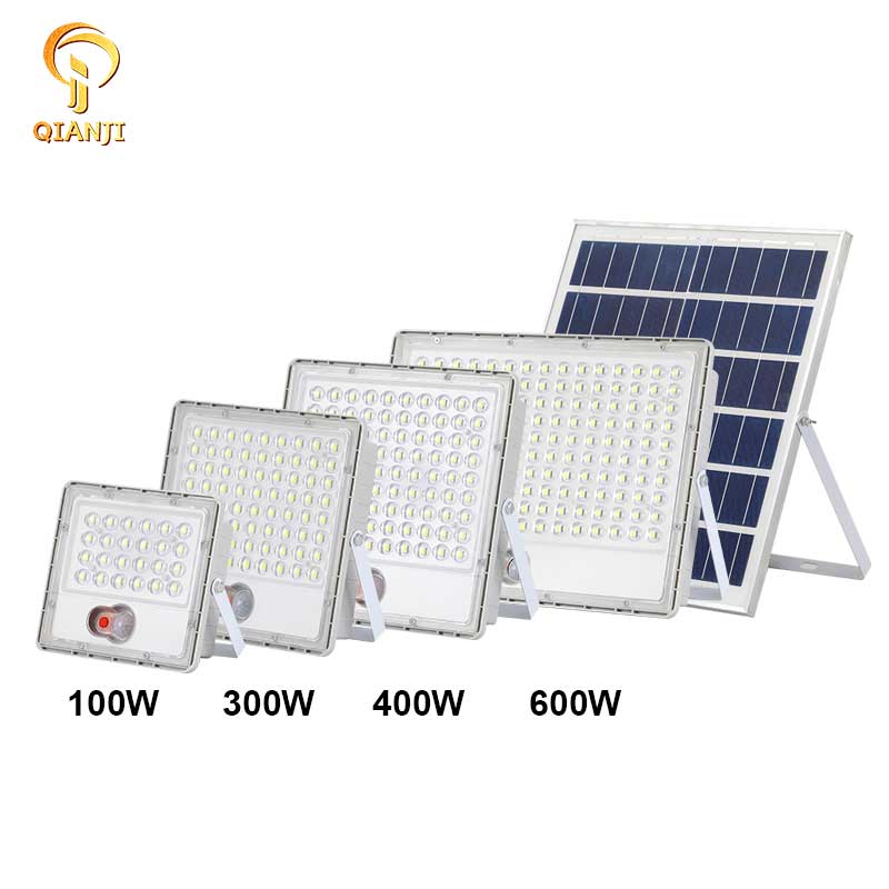 High Efficiency LED 100-600W IP65 Outdoor Solar Flood Light Waterproof with Radar Sensing Technology Durable for Outdoor Use