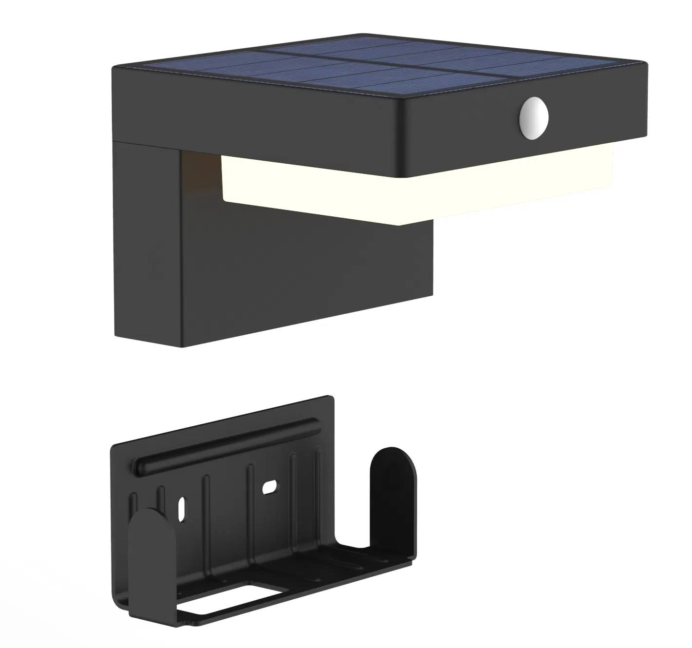 Outdoor New Private Solar Wall Lamp Aluminum Sensor Garden Decorative Wall Light