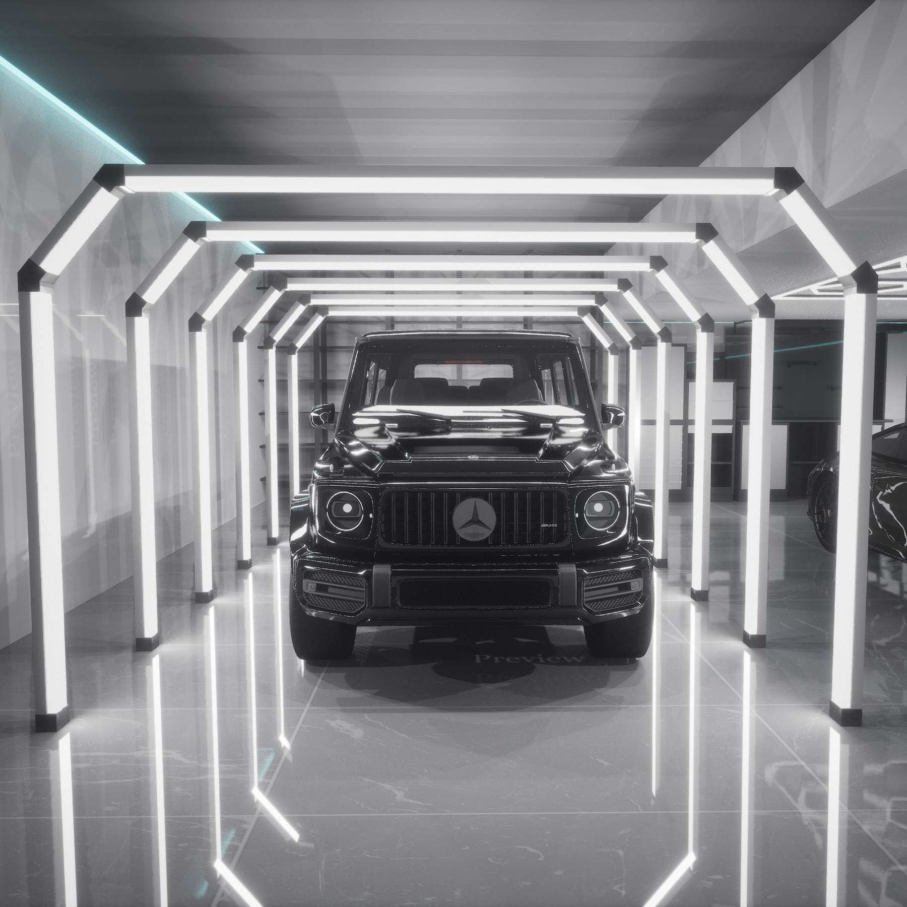 SUEZ Hot Sale Auto Detailing Inspection Garage Lamp Led Tunnel Gantry Lights