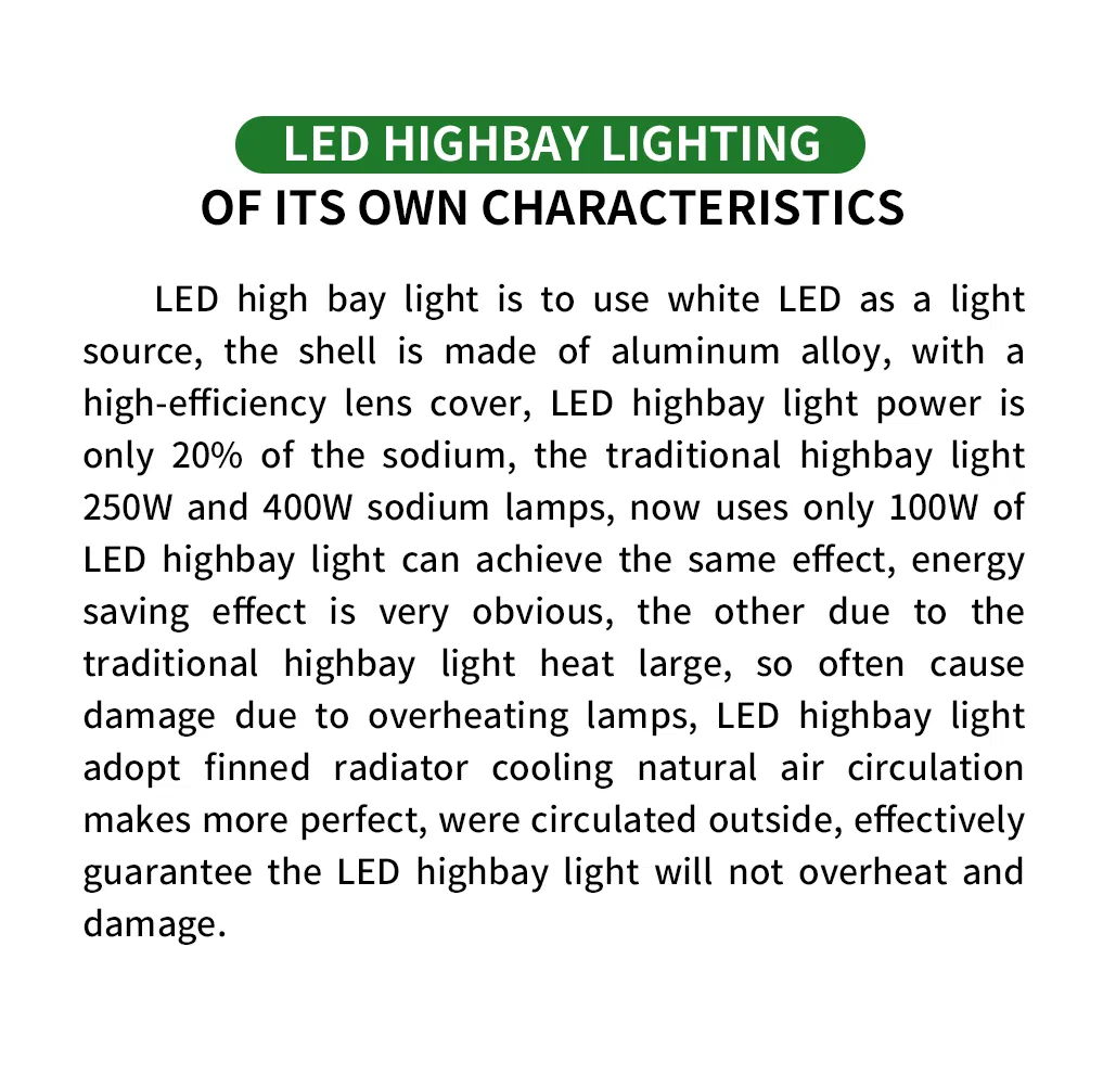 UFO Warehouse LED High Bay Light Features