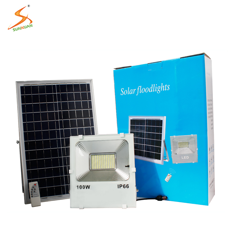 Aluminum Split All in Two Solar Energy Flood Light LED Solar Street Lighting 100W Wall Mounted