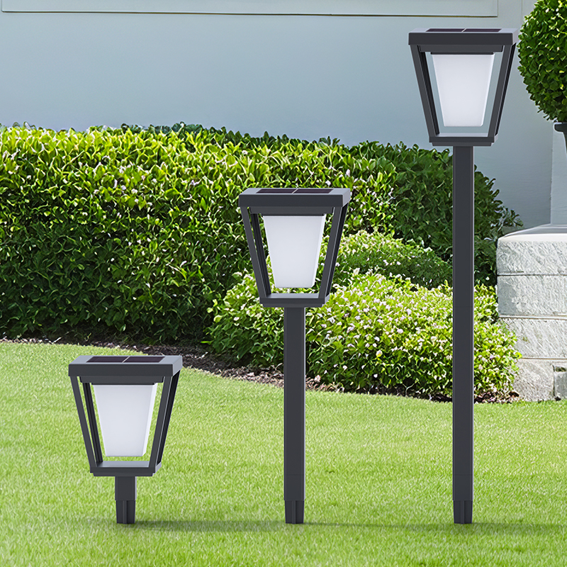 Solar Outdoor LED Floor Lamp Waterproof Garden &amp; Lawn Lighting With Flickering Flame Effect