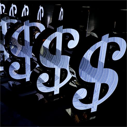 Custom 3D Infinity LED Creative Tunnel Lamp LED Illuminated Sign Tunnel Mirror Light for Retail Decoration