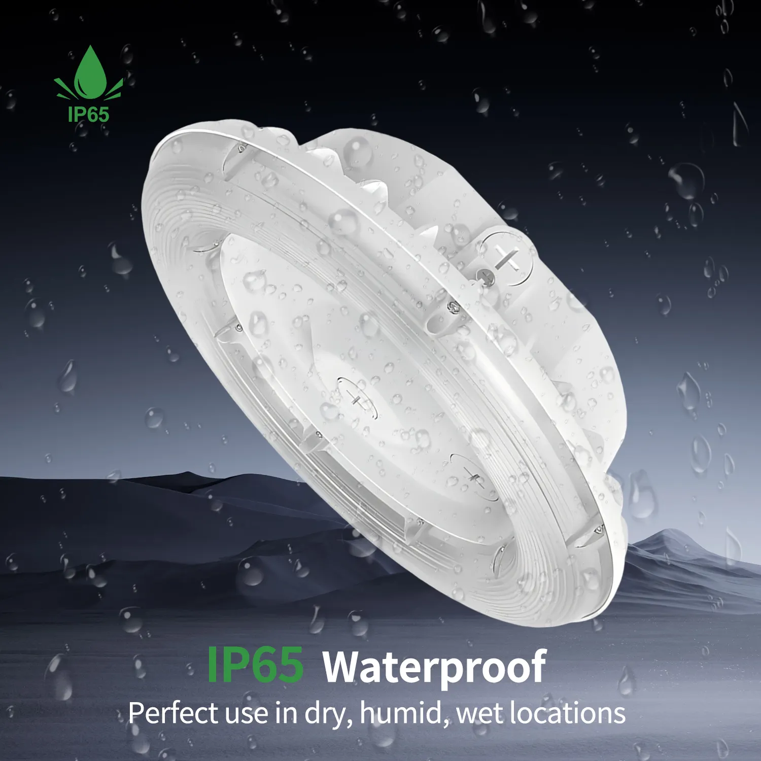 Gas Station LED Canopy Light 3Power 3CCT Tunable Carport Ceiling Light Sensor IP65 Rating Parking Garages Warehouse Energy Star
