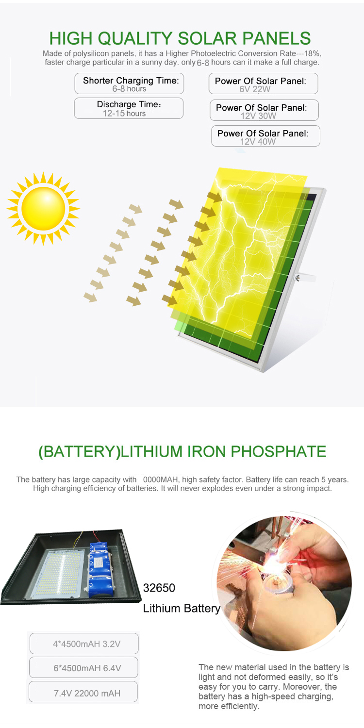Solar flood light details