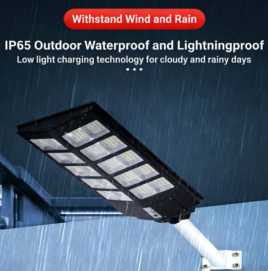Integrated All-in-One Solar Street Lamp Dusk to Dawn Auto on off 600W LED IP66 for Countryside Road Community Plaza Street Light