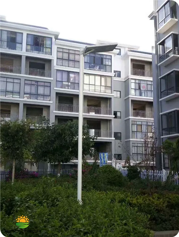 Integrated Solar Light Pole Mounting Installation 1