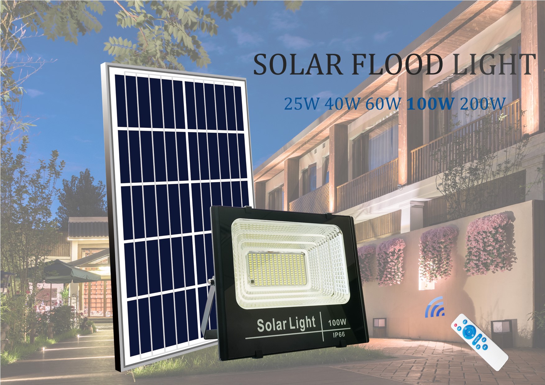 Solar floodlight model and display