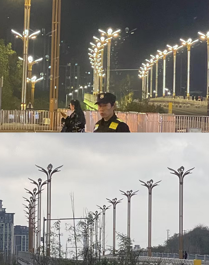 Factory Customized Smart Pole Street Light Pole Integrated HD Camera LED Display Screen Smart City Street Lamp Pole