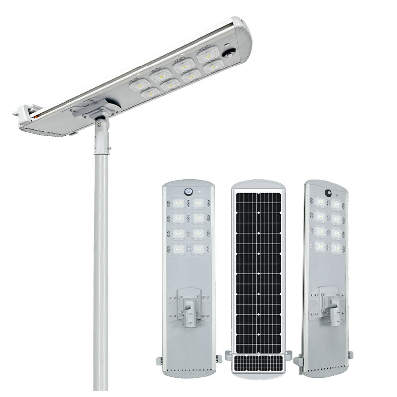 Integrated All-in-One 30W/80W Sensor Remote Control IP65 Waterproof Highway Battery-Powered Self-Cleaning LED Solar Street Light