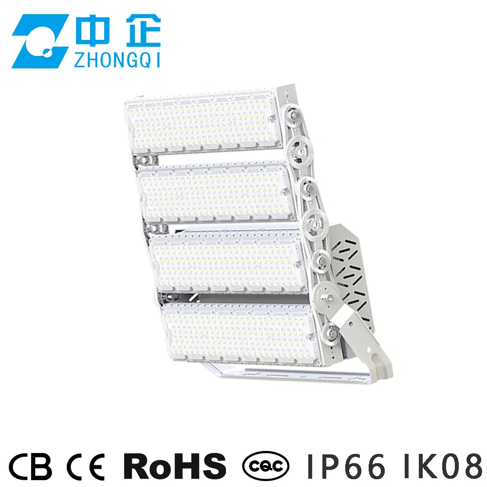 LED Flood Light IP66 190lm/W 4000K Ik08 High Mast Lamp60W Solar-Power-System Toolless High Lumen Anti-Glare