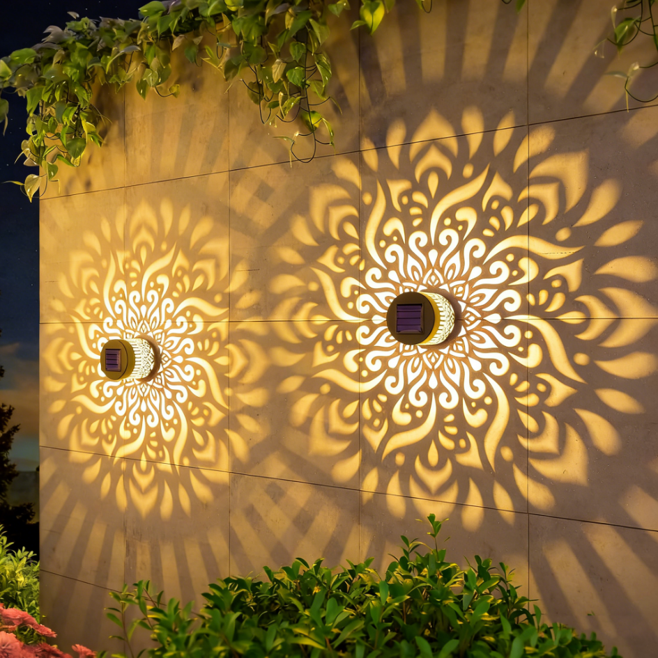 Solar Outdoor Courtyard Mandala Iron Art Waterproof Villa Garden Atmosphere Decoration Landscape Lawn Decoration Light