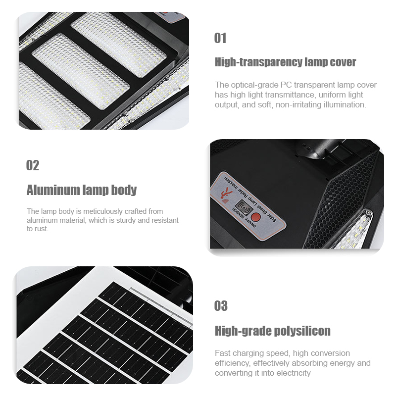 1000W High Power Solar Street Light LED Highway Outdoor Remote Control Motion Sensor ABS+PC IP65 Waterproof Split-type