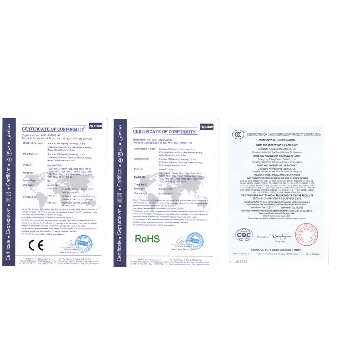 Certifications Display