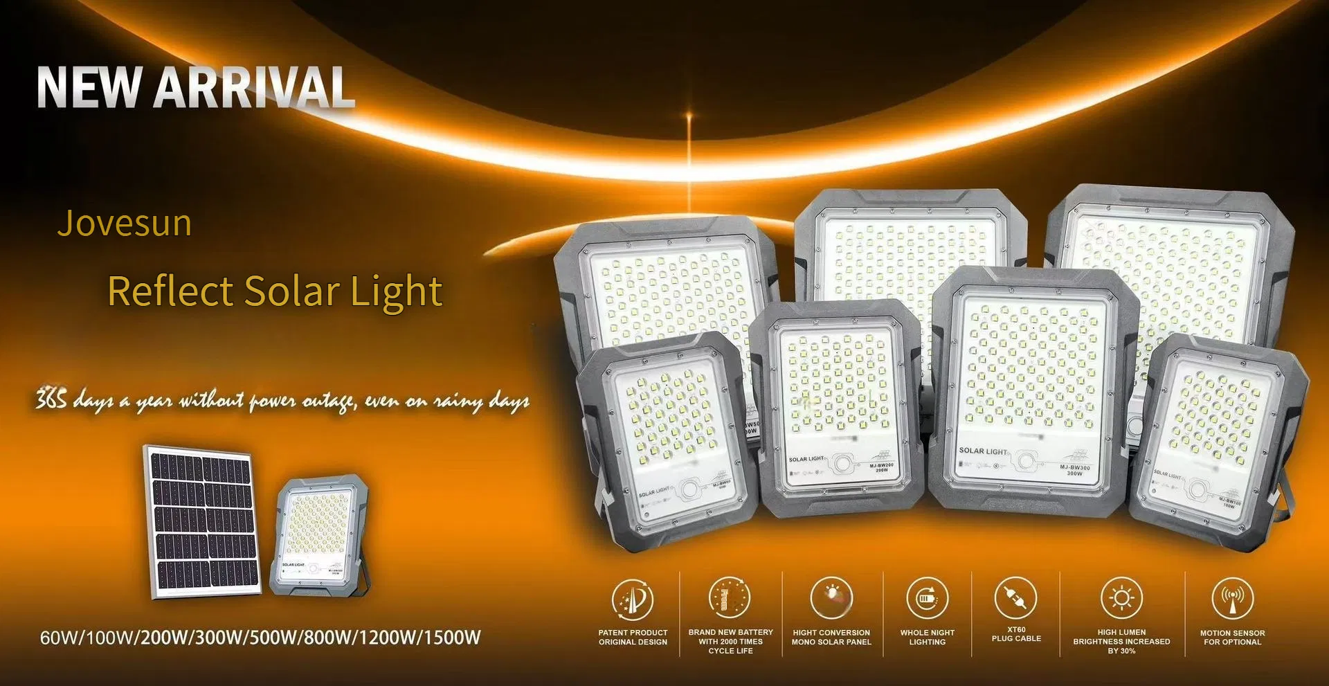 Plaza Lighting High Brightness Automatic Charging Solar Flood Reflector Light