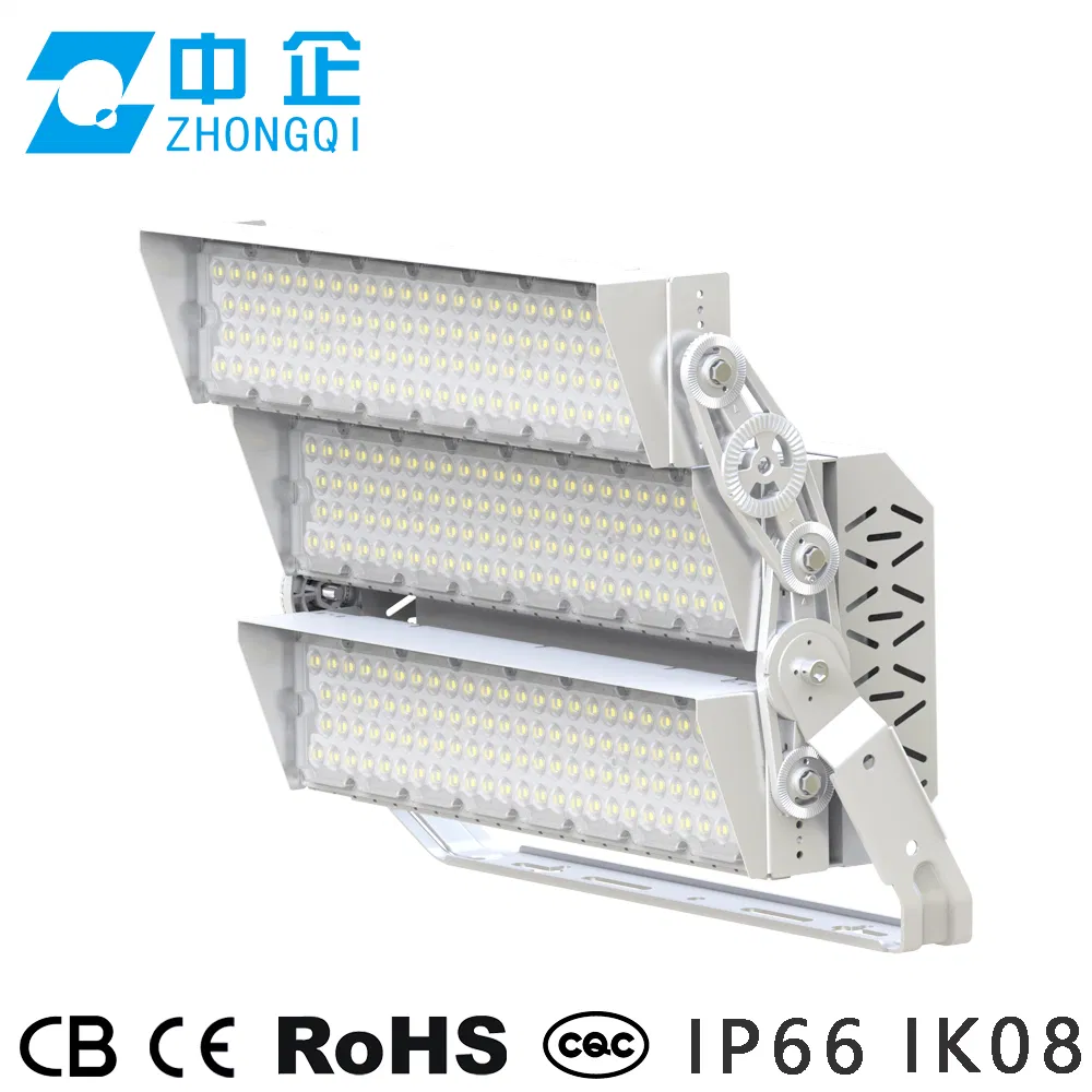 LED Flood Light IP66 190lm/W 4000K Ik08 High Mast Lamp60W Solar-Power-System Toolless High Lumen Anti-Glare