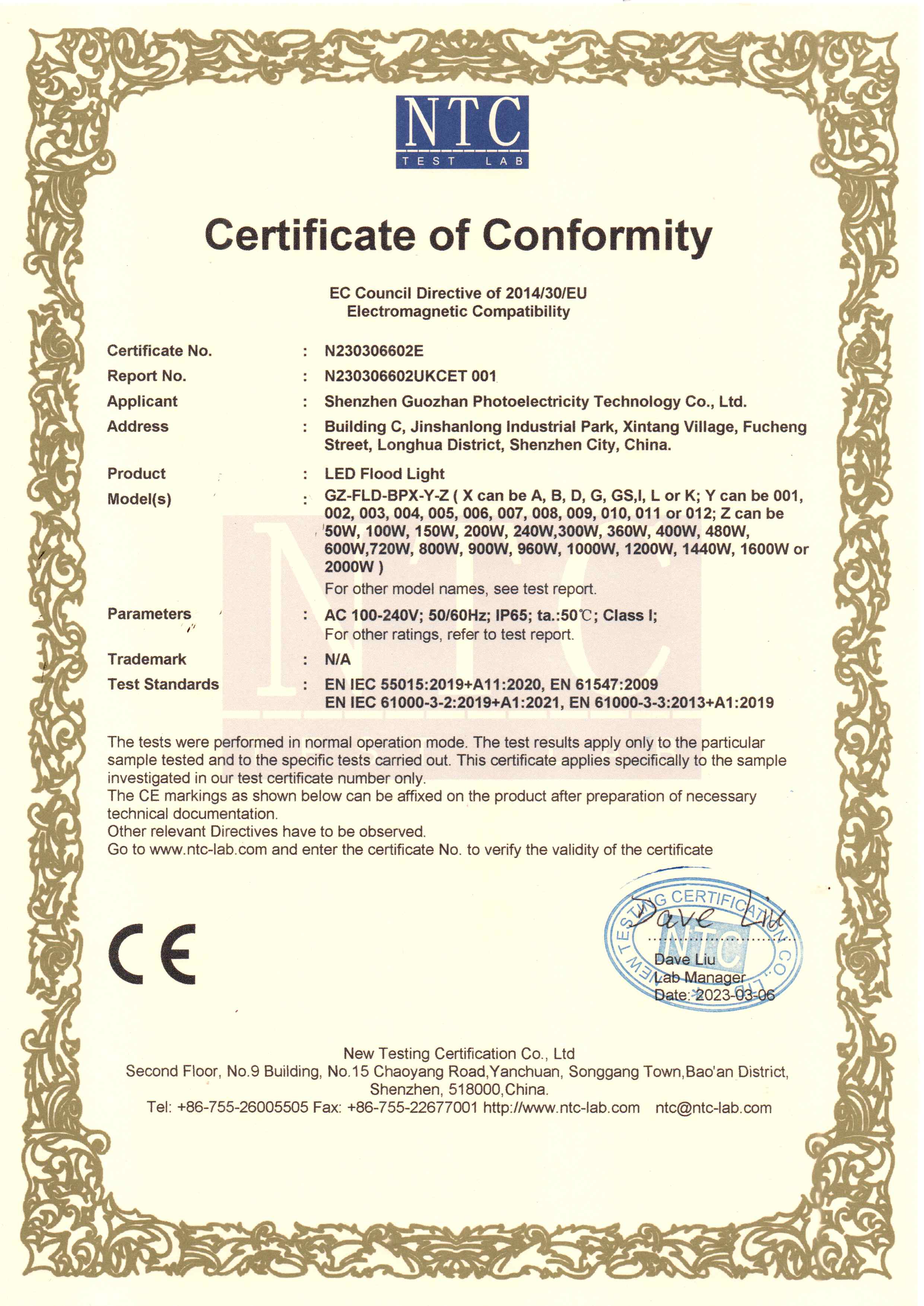 Certificate 9