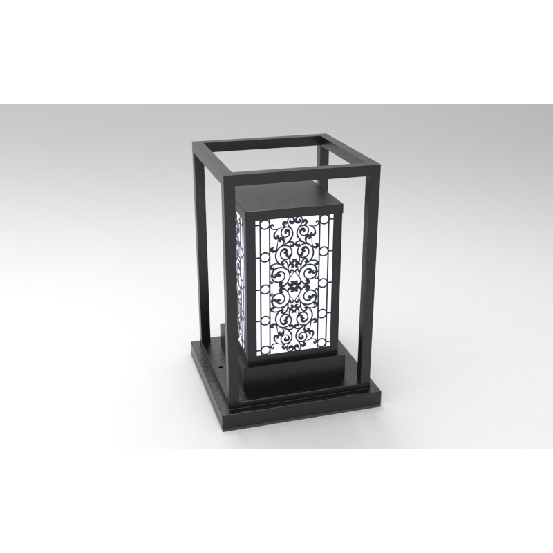 DNT.004.08 Premium Solar Garden Light Warm White LED 30W Iron Body Light Sensor Control 50000 Hours Lifespan 5-Year Warranty ETL