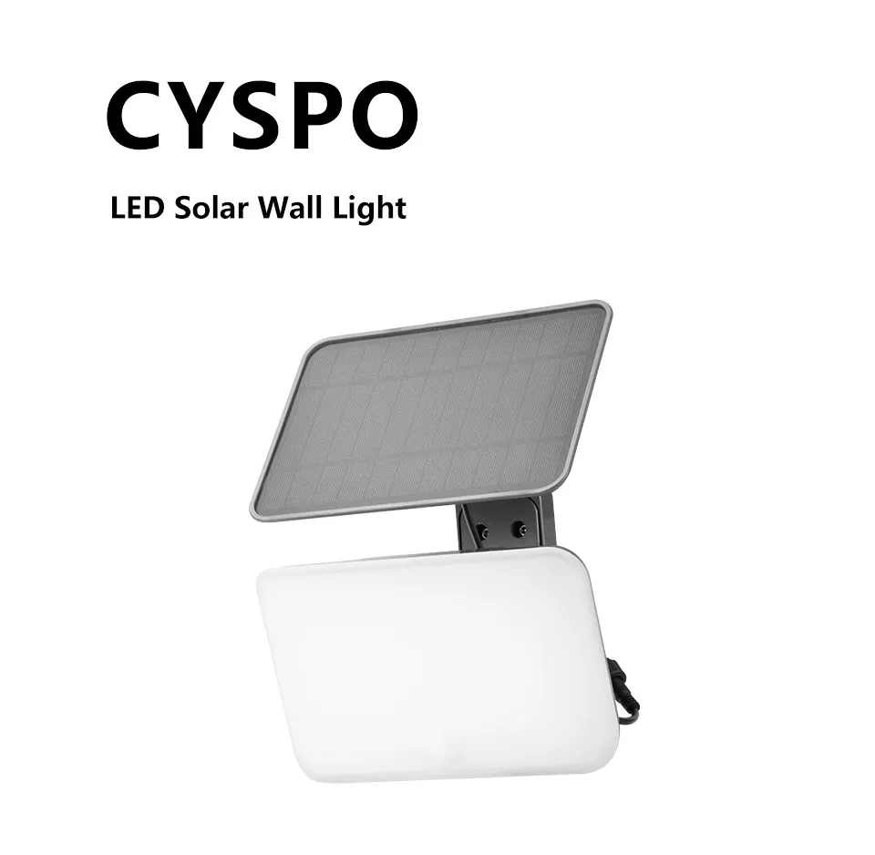 Solar Garden Sensor Night Light Wall Lamp 3 Working-Modes+Type C/Solar Panel Charging