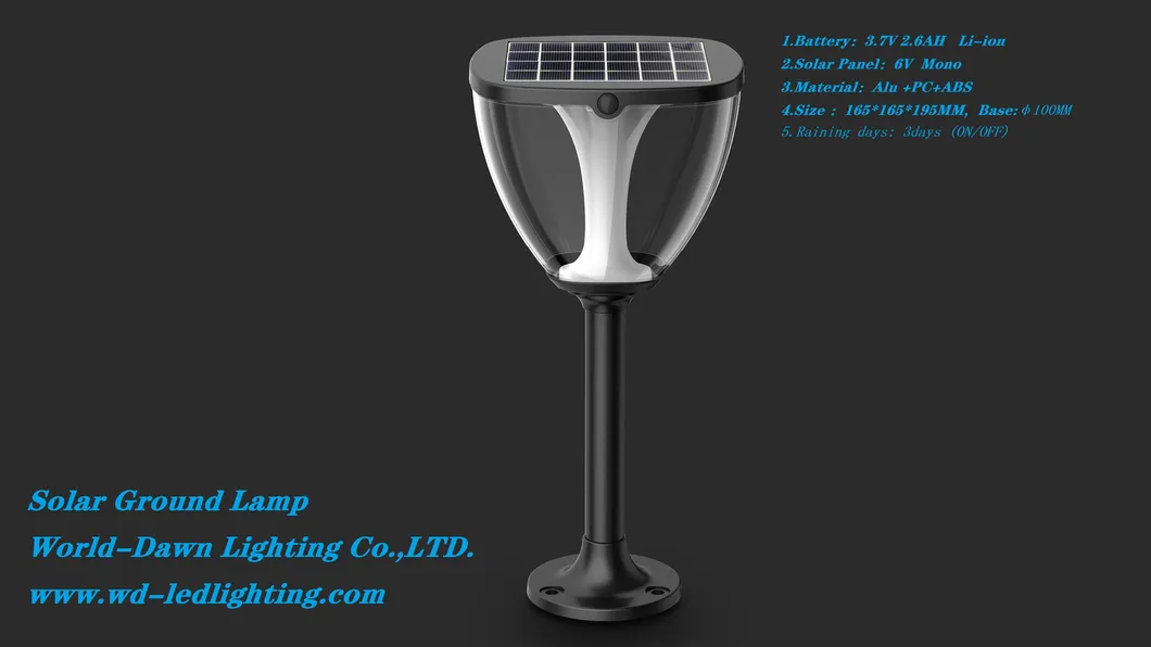 Solar Park Light for Garden and Plaza Outdoor Waterproof Lawn Light LED Landscape Solar Garden Light