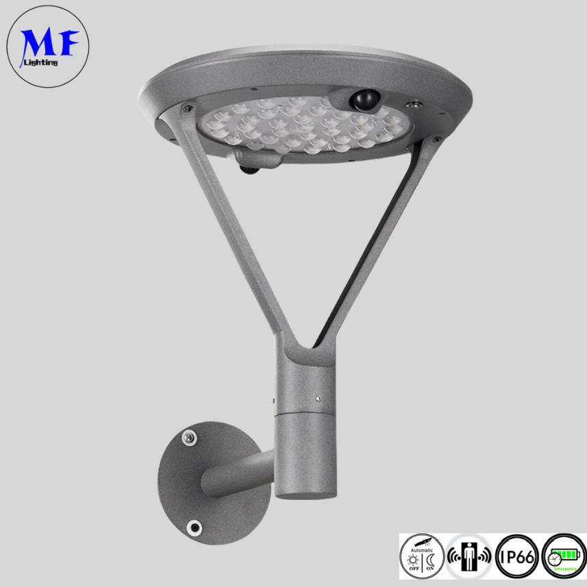 Direct Factory Price IP66 2000lm Outdoor LED Light Solar Panel PIR Sensor Solar Wall Light Post Top Light Solar Street Light Garden Light for Plaza Pathway