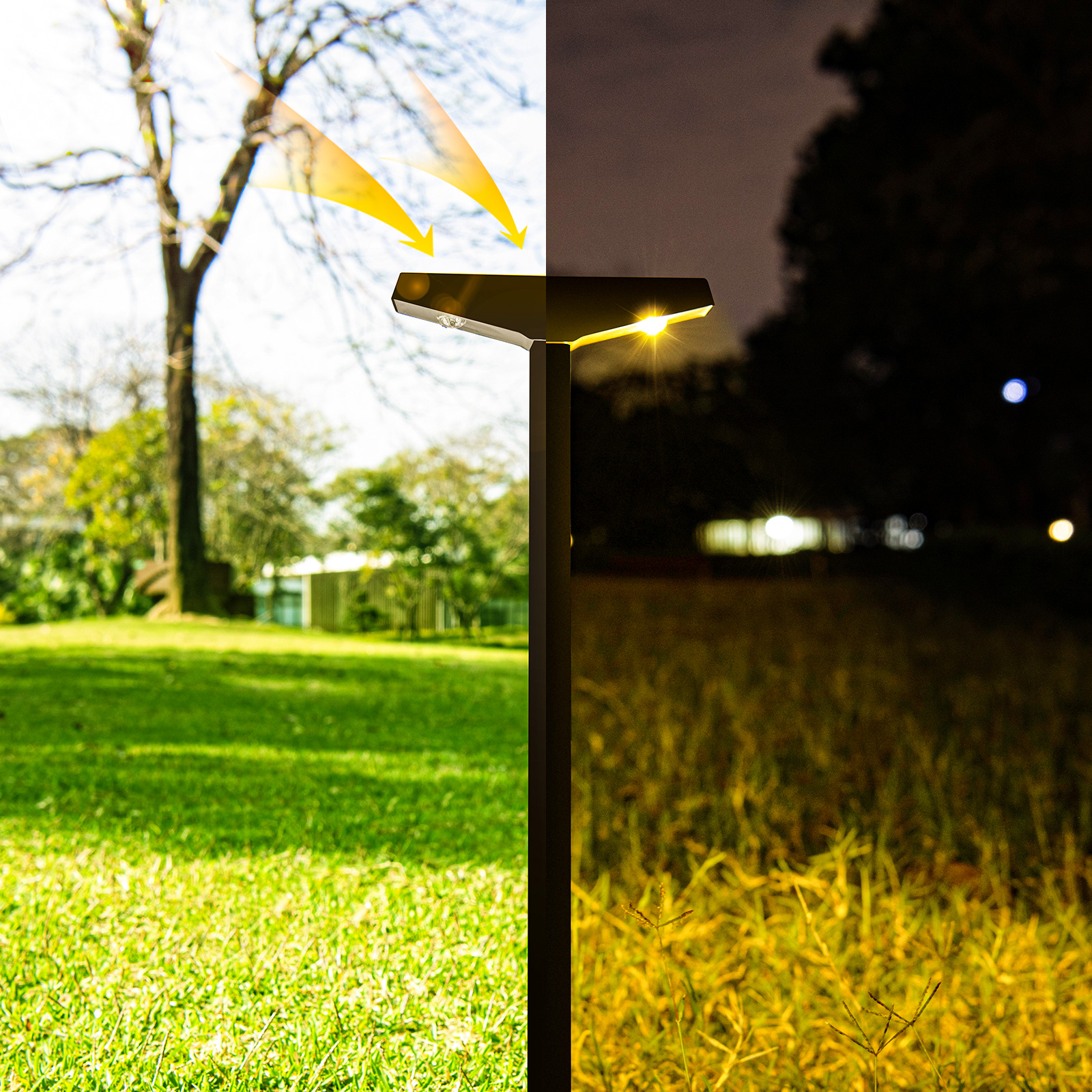 2LED Solar Lawn Lamp 8H Runtime IP65 for Garden Flower Bed Path Lighting