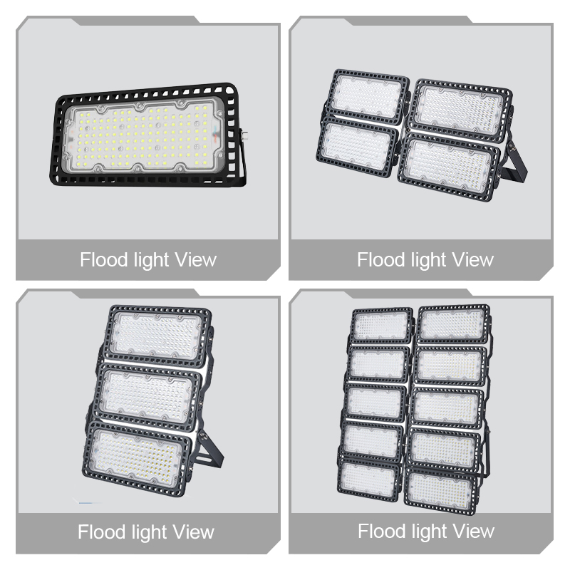 Customizable Options Modular Touch Control High CRI 95 5-Year Warranty LED Flood Light 1000W IP65 Bridges Tunnels Security Light