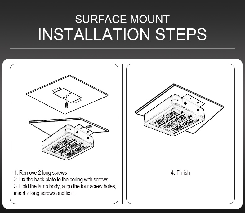 150W Recessed Type LED Canopy Light Details 4
