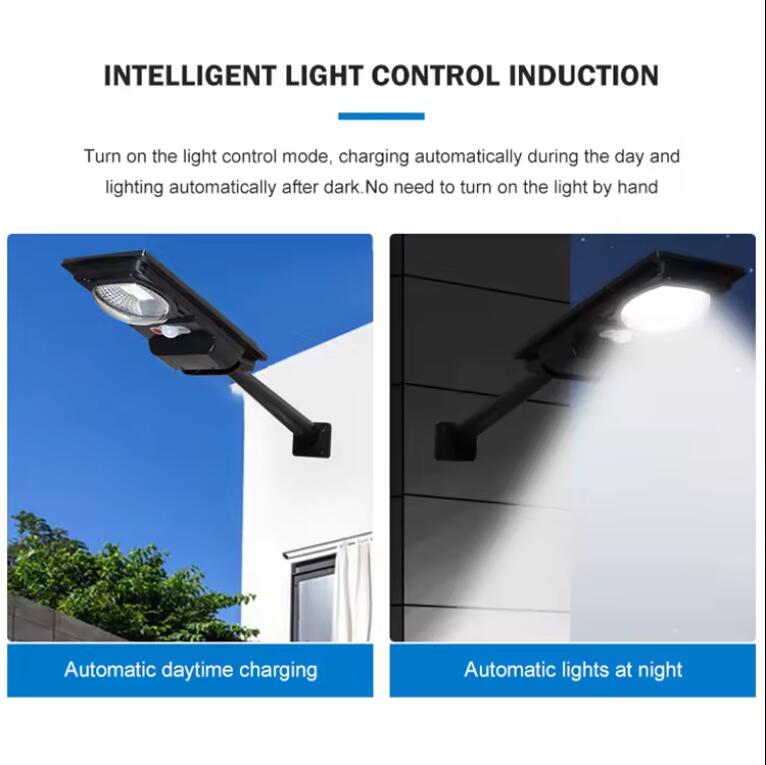 Optically Controlled 100W 200W 300W Integrate All in One Solar Street Light Waterproof Outdoor Solar Wall Light for Garden