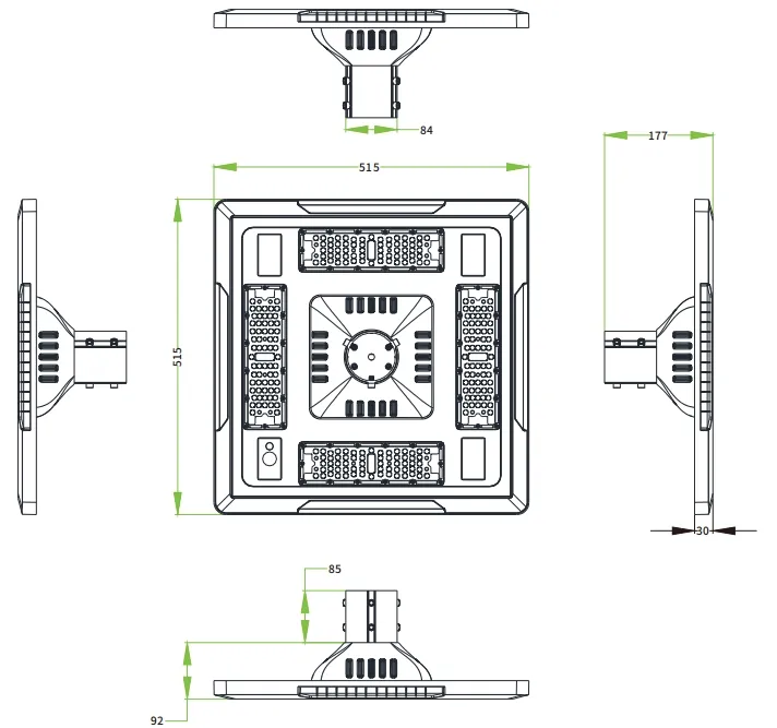 Solar Garden Light Dimensions View 1