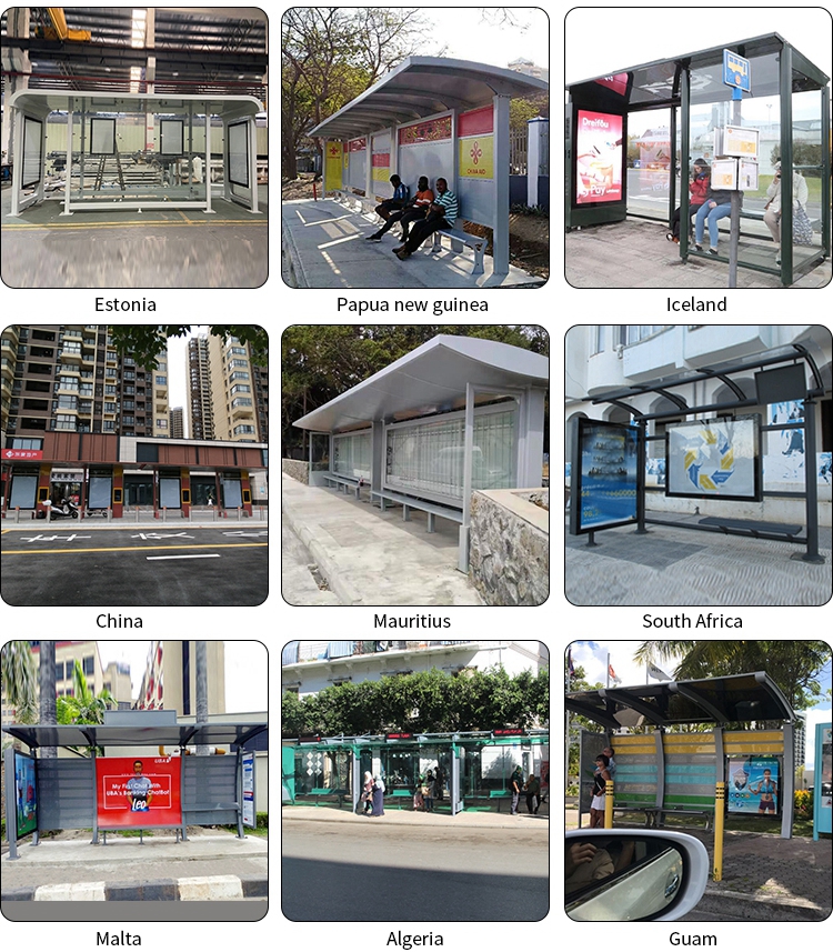 Bus stop shelter installation cases