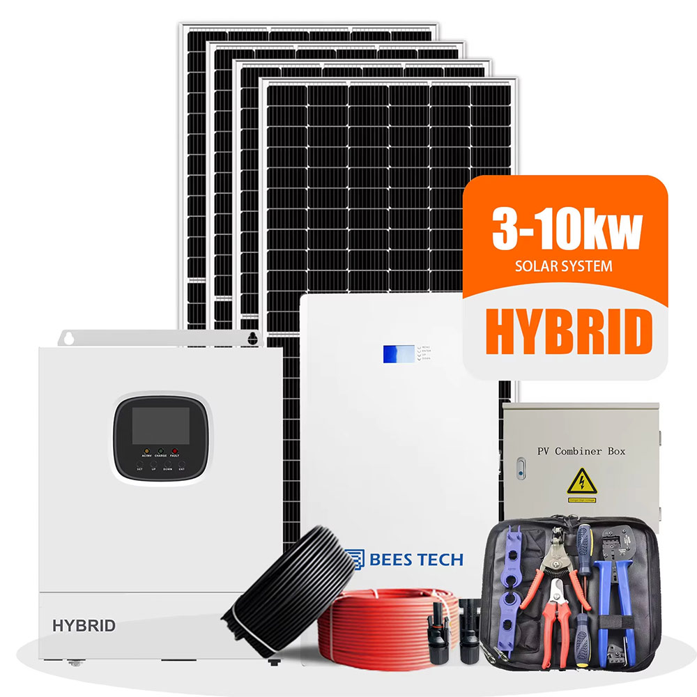 Solar Energy System 1000W 3KW 5KW 8KW 10KW Hybrid Solar Power System Panneau Solaire Kit Complet Pour Une Maison