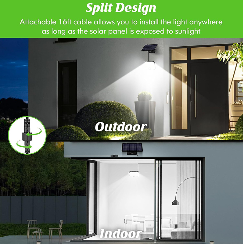 High Quality Outdoor Solar Powered Garden Wall Lamp 124LED IP44 Waterproof Motion Sensor Solar Yard Wall Light