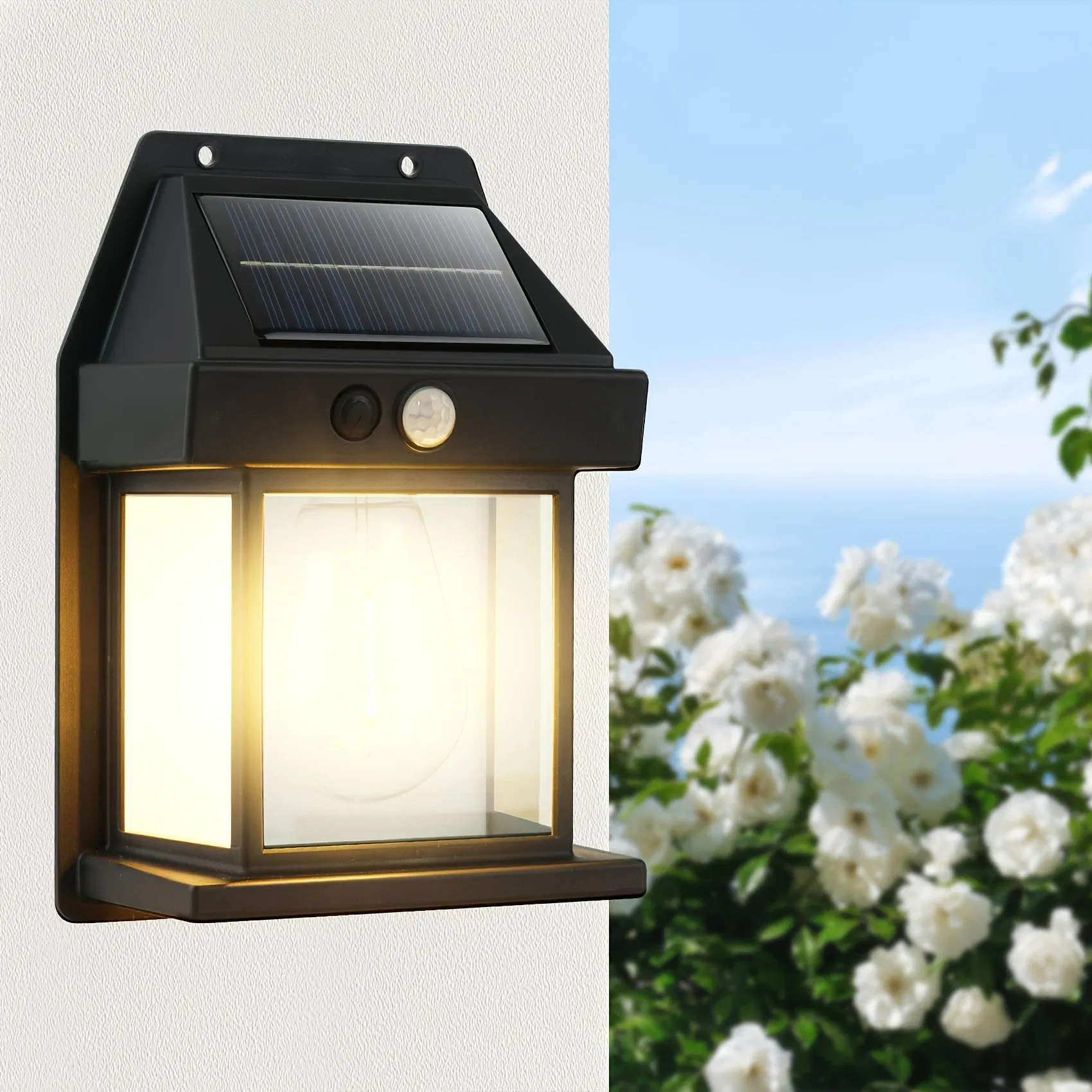 Heat-Dissipating Solar Wall Light for High-Temp Areas with Aluminum Heat Sink