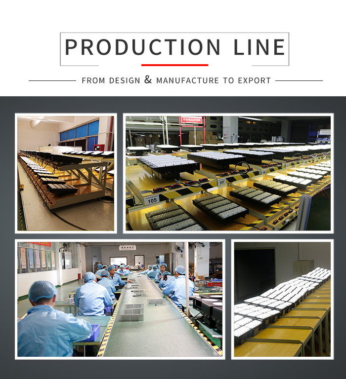 production line of outdoor led flood light