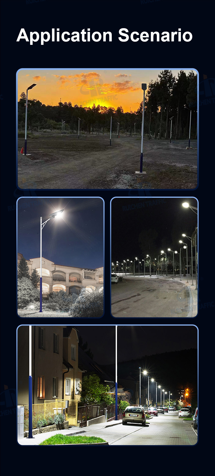 200w Split Lamp Housing Integrated Panel Automatic Highway Motion Sensor Solar Street Light with Pole