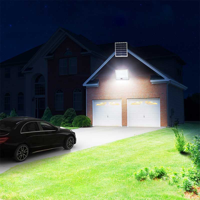High Efficiency LED 100-600W IP65 Outdoor Solar Flood Light Waterproof with Radar Sensing Technology Durable for Outdoor Use
