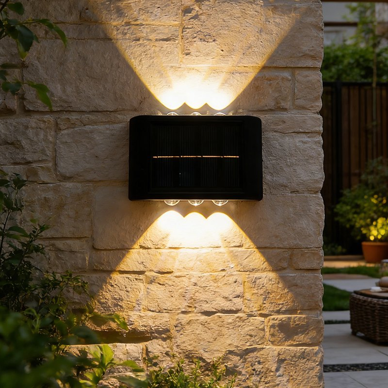 Solar LED Deck Light Outdoor Waterproof Wall Lamp for Garden Patio Fence Pathway Decor