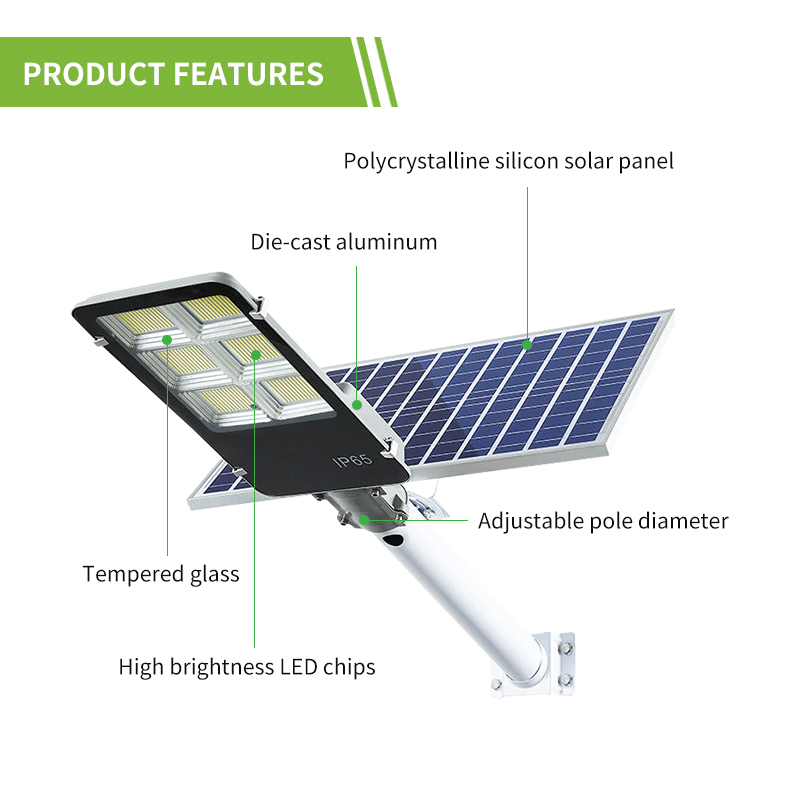 Split Solar Street Light 100W 200W 300W 400W Super Bright Solar Street Light Outdoor Waterproof All in Two Led Street Lighting