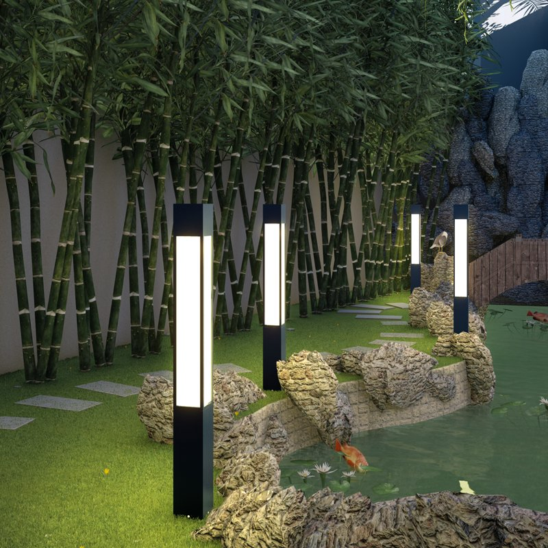 Modern Solar Pole Light LED with Remote Control for Street Garden Plaza