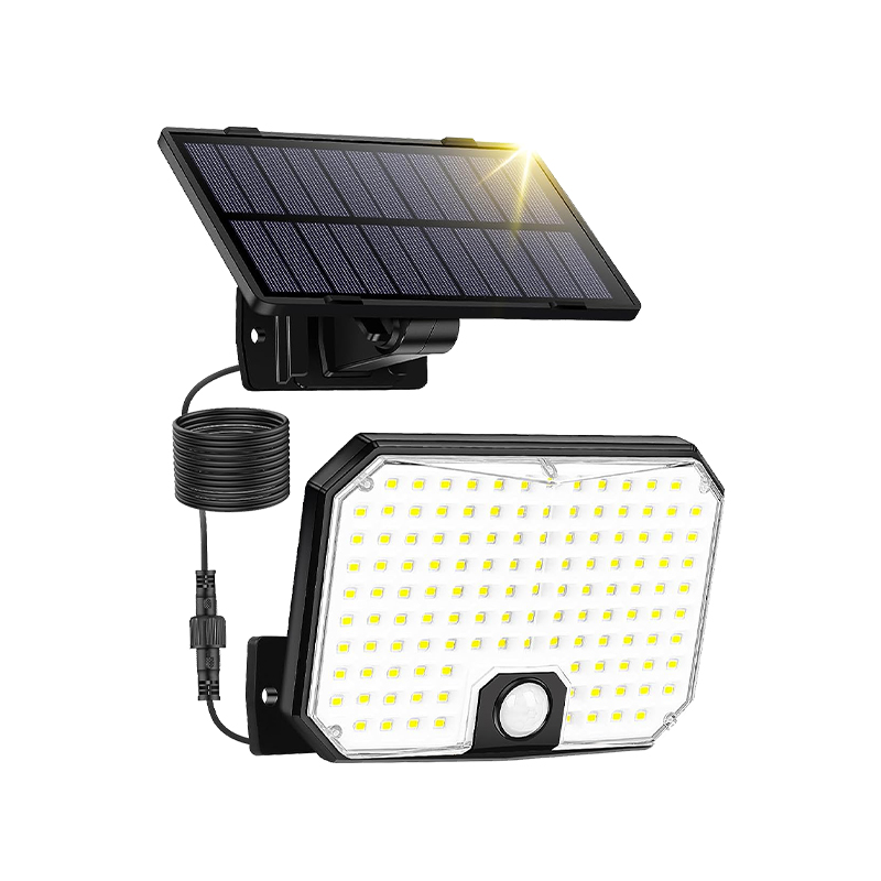 EGH High Quality Outdoor Solar Powered Garden Wall Lamp 124LED IP44 Waterproof Motion Sensor Solar Yard Wall Light