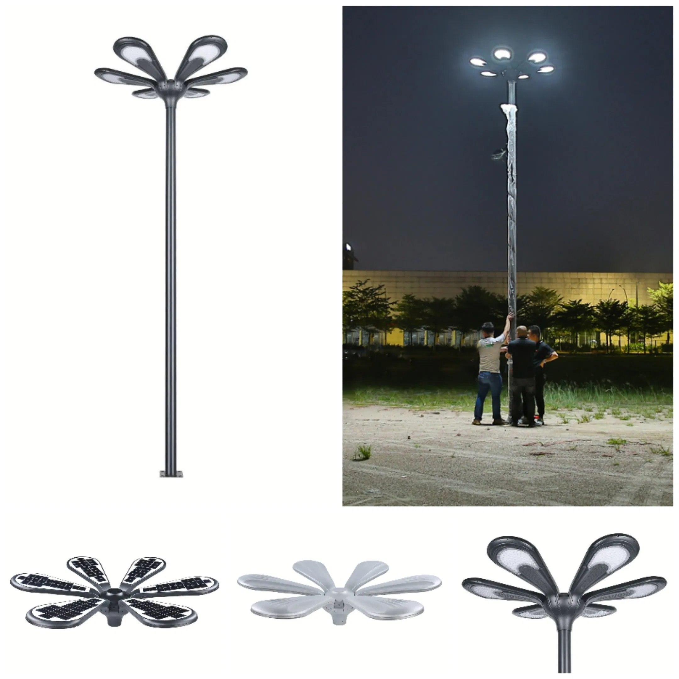 LED Luminaria Fixture Aluminum Housing Outdoor IP65 100W Solar Power LED Street Light for Plaza Parking Lot