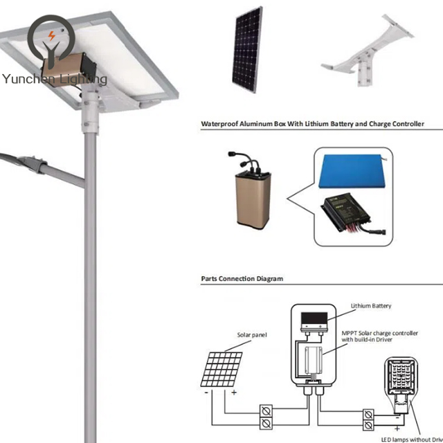 40W 50W 60W 80W 100W 120W Split Solar LED Power Street Light with 3-5 Years Warranty