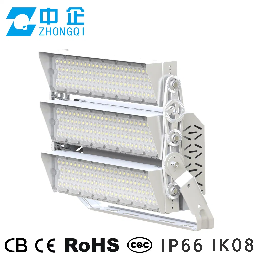 LED Flood Light IP66 190lm/W 4000K Ik08 High Mast Lamp60W Solar-Power-System Toolless High Lumen Anti-Glare
