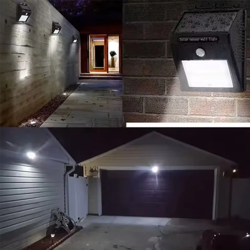 Waterproof Motion Sensor Solar Wall Light, Warm/Cool White Dual Option