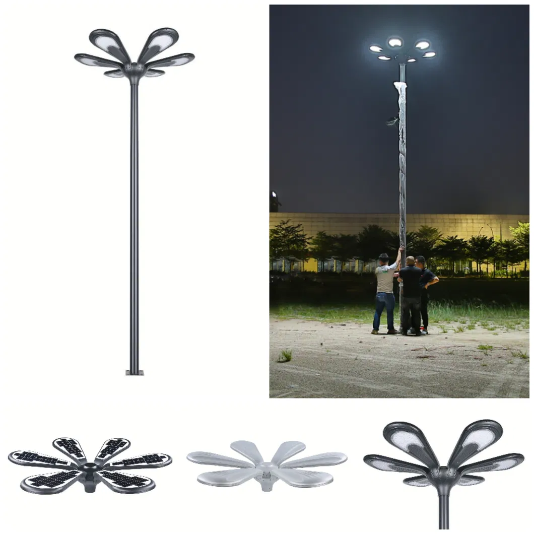 LED Luminaria Fixture Aluminum Housing Outdoor IP65 100W Solar Power LED Street Light for Plaza Parking Lot